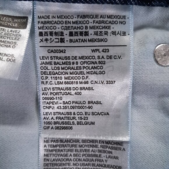 Levis 527 Jeans Men 36x30 Boot Cut Whiskers 100% Cotton Dark Blue Denim Western - Picture 12 of 15